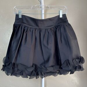 Fiorucci NOS (Deadstock) Vintage Black Mini Skirt with Playful Petal Hem Size 6